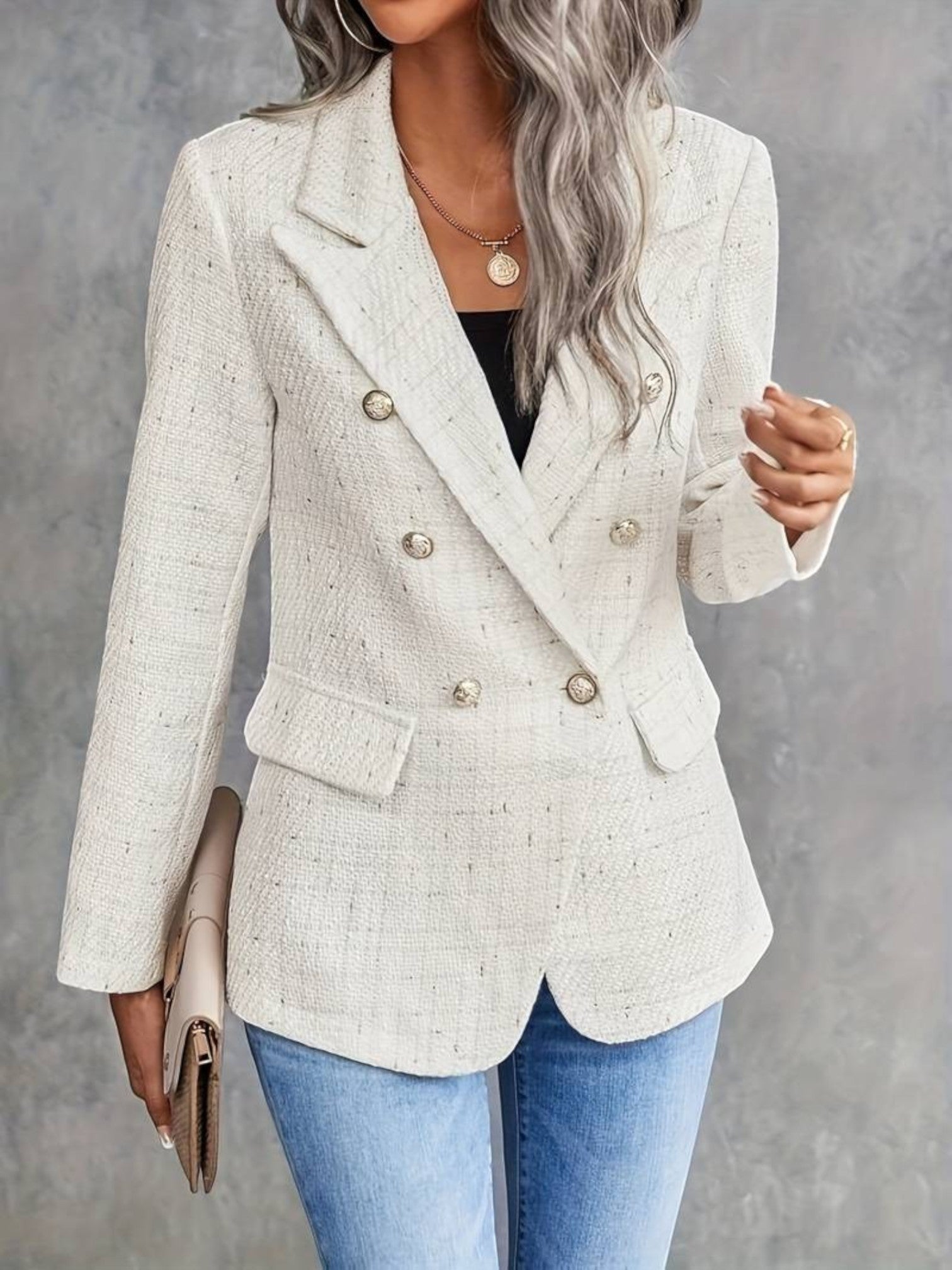 Undina – Elegant Blazer with Refined Texture for Women