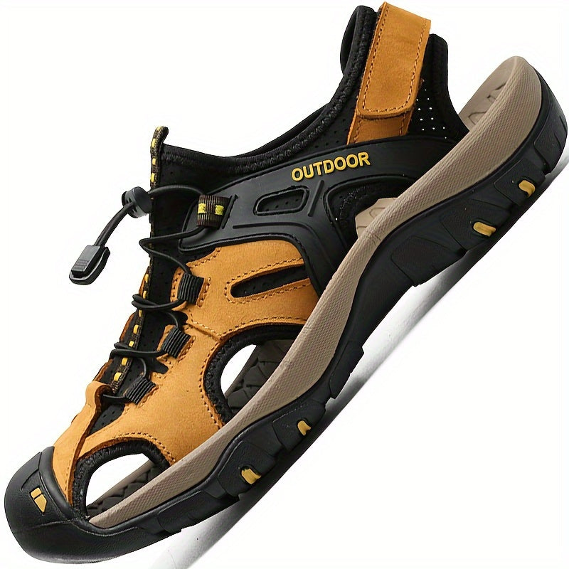 Men's Closed-toe Hiking Sandals With Adjustable Straps – Comfortable Trail Sandals For Hiking, Leisure, And Outdoor Use