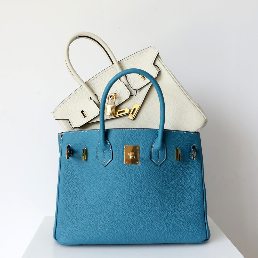 Women's Genuine Leather Handbag - Elegant Functional Everyday Carry For Work And Casual Use