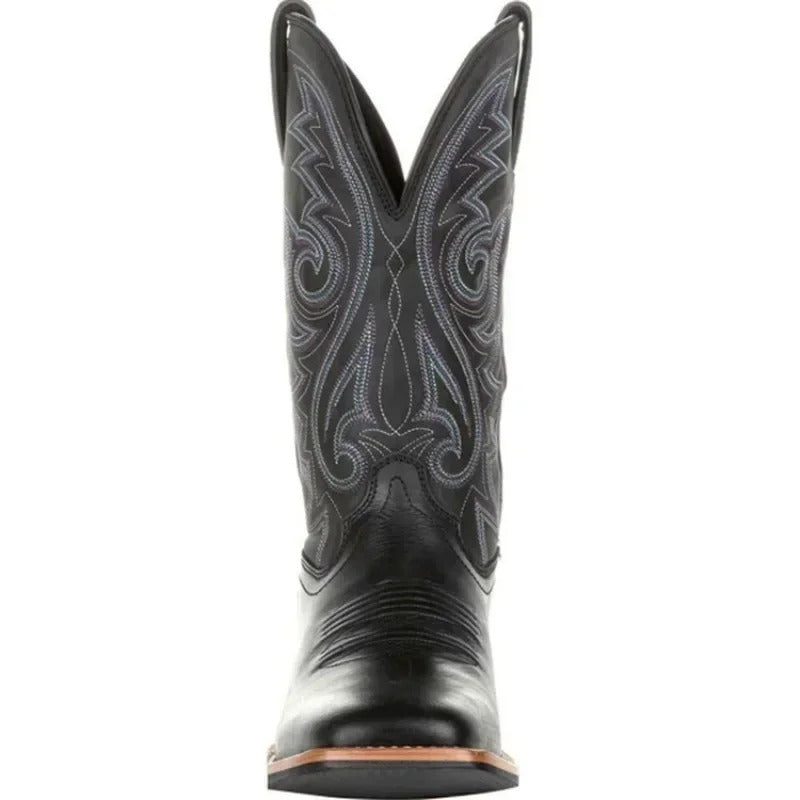 Women's Western Cowboy Boots With An Embroidered Design And A Mid-height Shaft – Casual Boots For Everyday Wear, Festivals, And Leisure