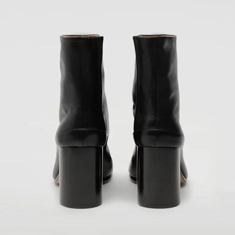 Teodosia - Black tabi-style boots with Fendi toe for women