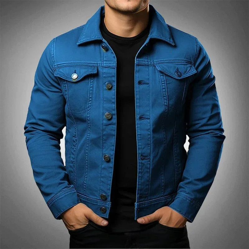 Men's Lightweight Denim Jacket - Casual Button-up Spring Jacket For Everyday Streetwear