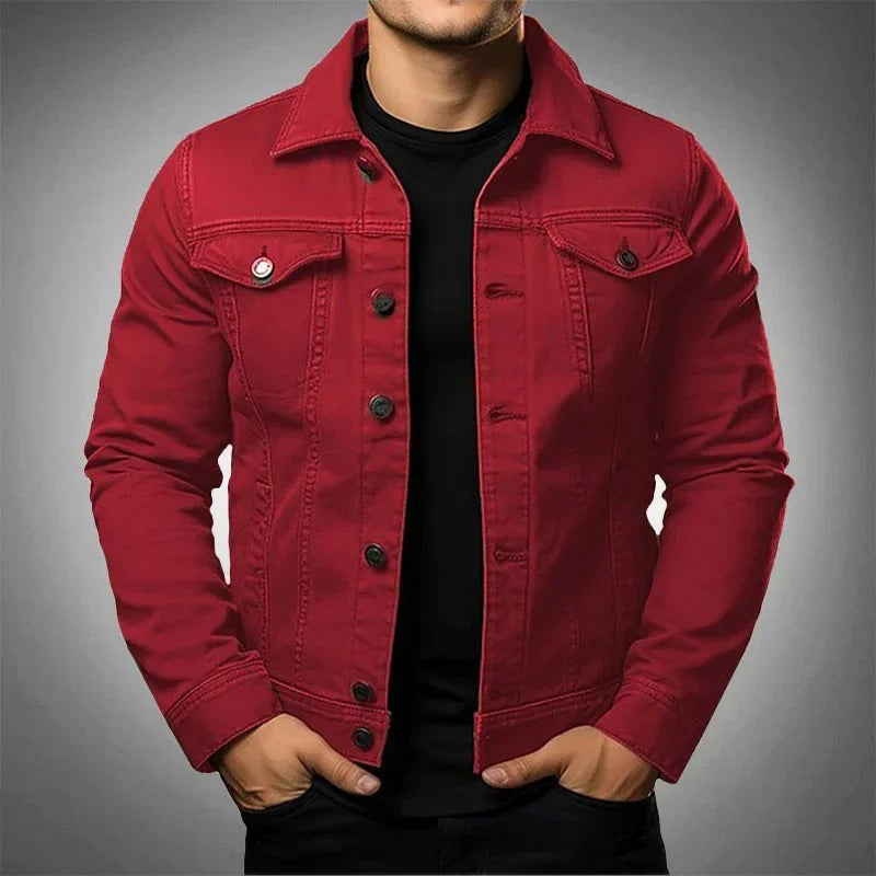Men's Lightweight Denim Jacket - Casual Button-up Spring Jacket For Everyday Streetwear