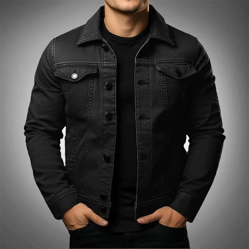 Men's Lightweight Denim Jacket - Casual Button-up Spring Jacket For Everyday Streetwear