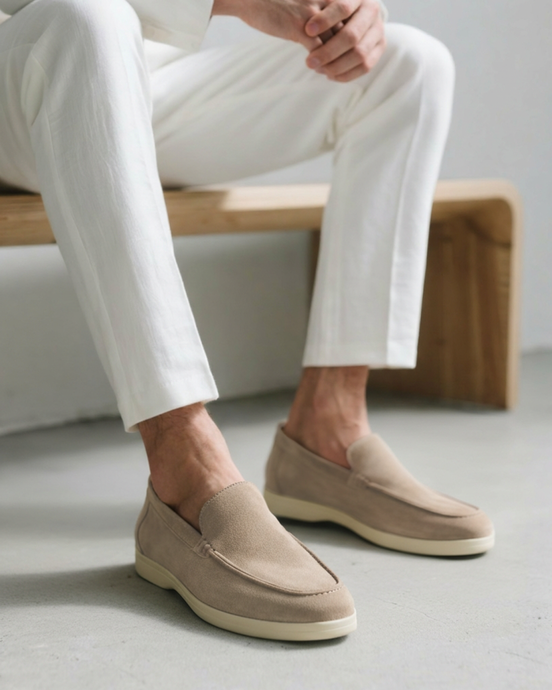 Men's Suede Loafers - Slip-on Casual Shoes For Comfortable Everyday Smart Casual Wear