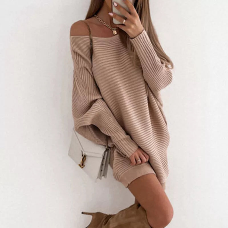 Janelle - Long Sleeve Knit Mini Dress