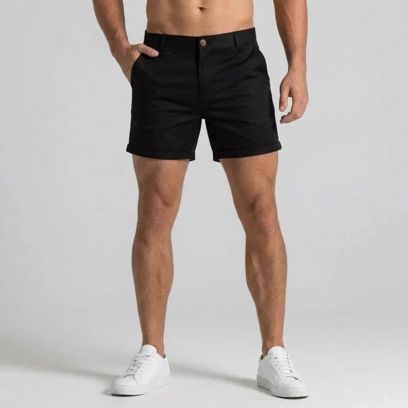 Men's Slim-fit Chino Shorts With A Tailored Waist—stylish Shorts For Summer, Everyday Wear, The Office, And Smart-casual Looks