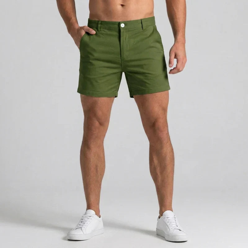 Men's Slim-fit Chino Shorts With A Tailored Waist—stylish Shorts For Summer, Everyday Wear, The Office, And Smart-casual Looks