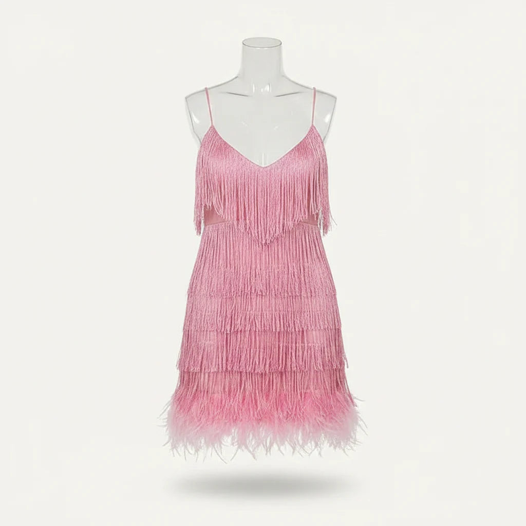 Women's Sequined Dress With Thin Straps And A Form-fitting Silhouette – An Elegant Party Dress For Cocktail Parties, Evening Wear, And Special Occasions