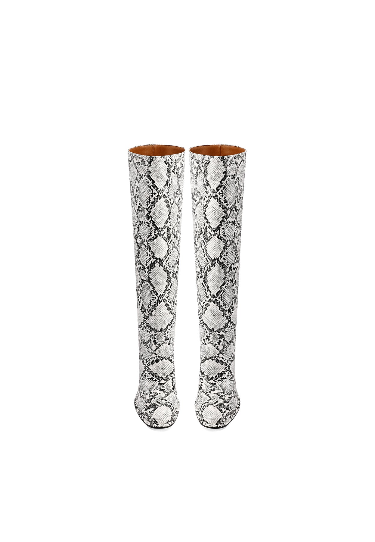 Loretta - High Heeled Women's Python Print Boots