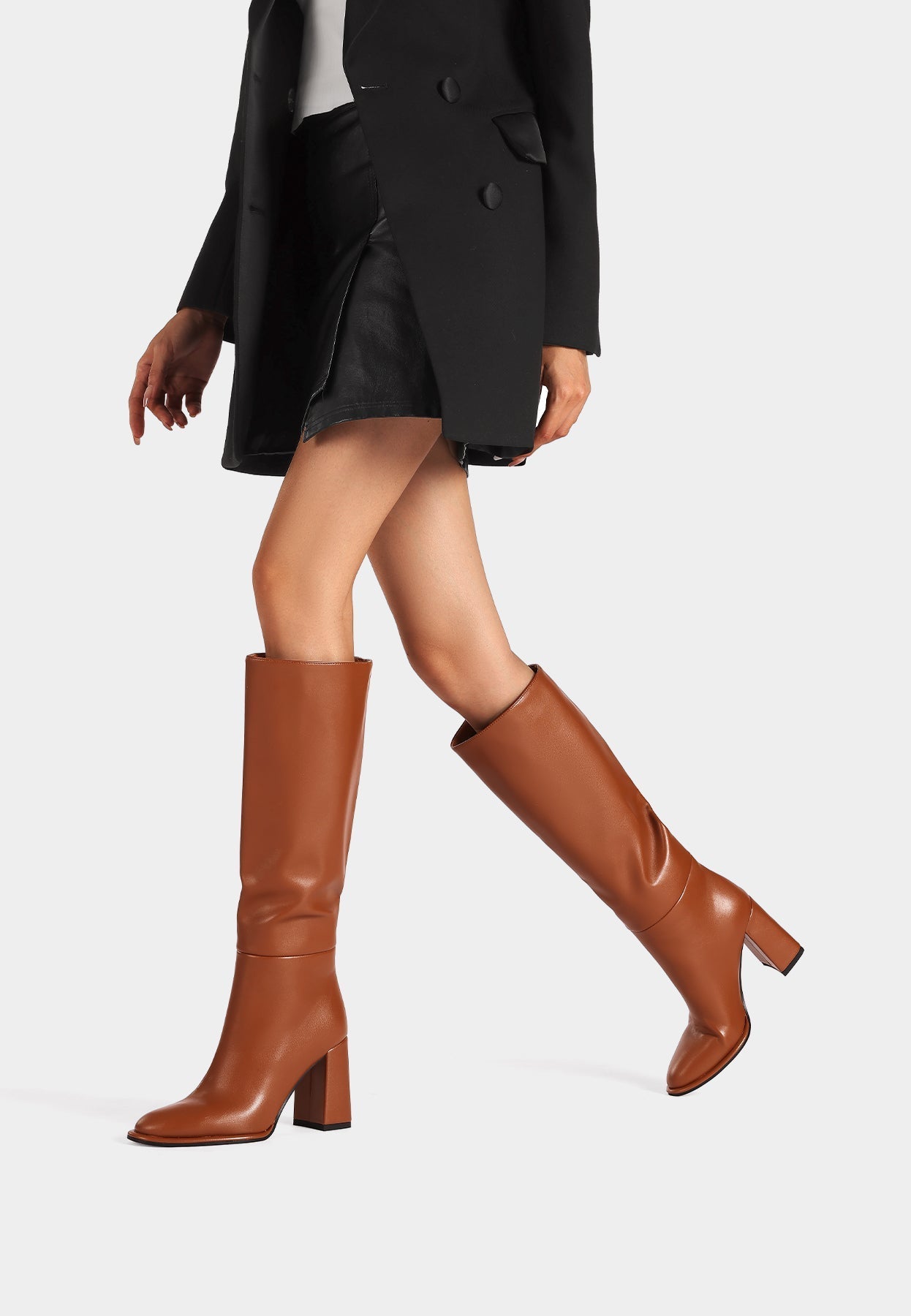 Loretta - High Heeled Women's Python Print Boots