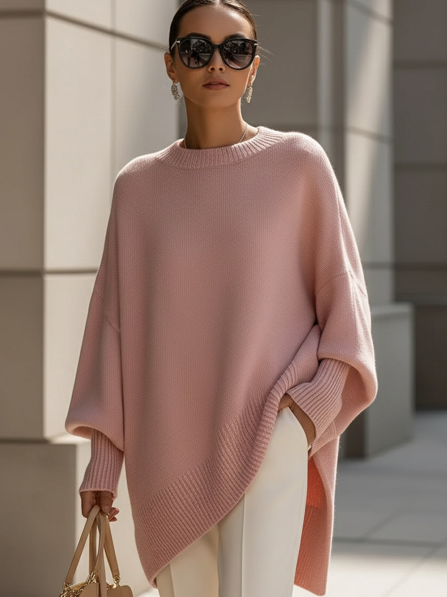 Women's Oversized Knit Sweater With A Relaxed Fit – A Warm And Versatile Knit For Fall, Winter, Everyday Wear, And Layered Looks