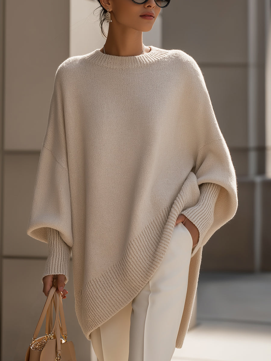 Women's Oversized Knit Sweater With A Relaxed Fit – A Warm And Versatile Knit For Fall, Winter, Everyday Wear, And Layered Looks