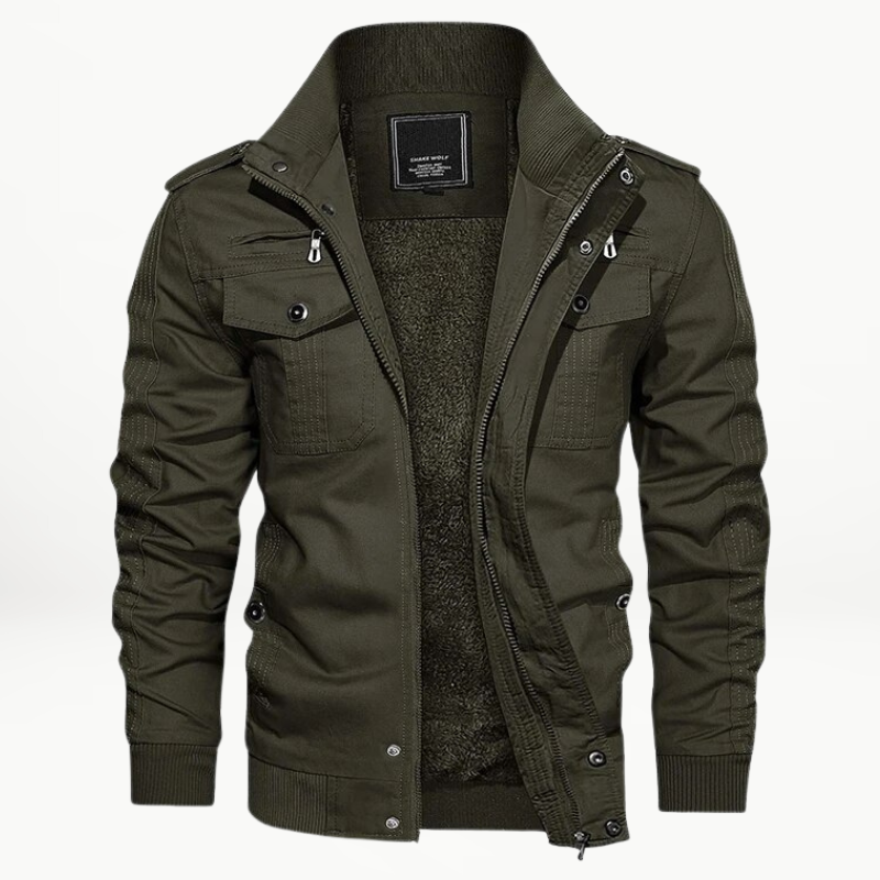 Men's Utility-style Winter Jacket With Insulated Lining—practical Outerwear For Workdays And Outdoor Activities In Cold Weather