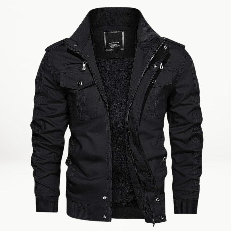 Men's Utility-style Winter Jacket With Insulated Lining—practical Outerwear For Workdays And Outdoor Activities In Cold Weather