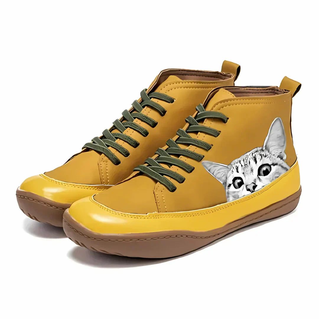 Sara™ | Leather Boots for Cat Lovers