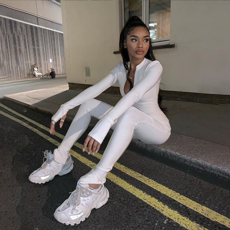 Marella - Women's High-Waisted Sports Tracksuit with Zip