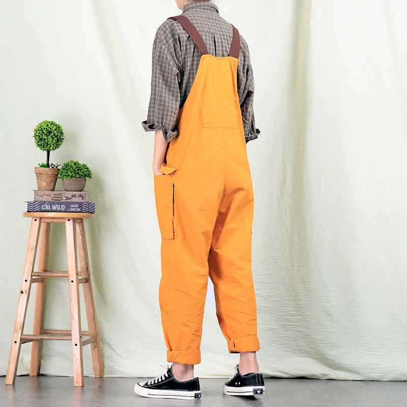 Men's Cargo Bib Overalls With Multiple Pockets – Practical Work Pants In A Jumpsuit Style For Work, Everyday Use, And Leisure