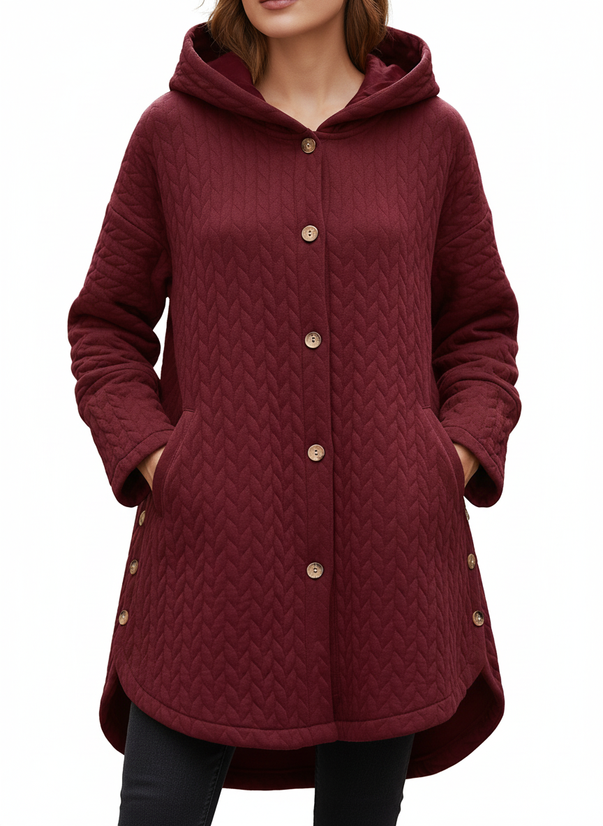 Vittoria – Quilted Jacket with Wood Effect Buttons