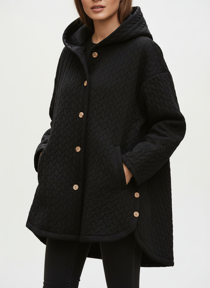 Vittoria – Quilted Jacket with Wood Effect Buttons