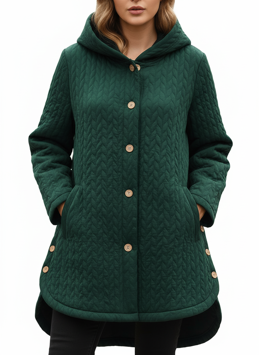 Vittoria – Quilted Jacket with Wood Effect Buttons