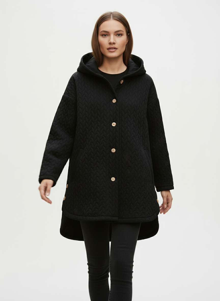 Vittoria – Quilted Jacket with Wood Effect Buttons