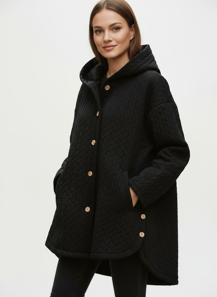 Vittoria – Quilted Jacket with Wood Effect Buttons