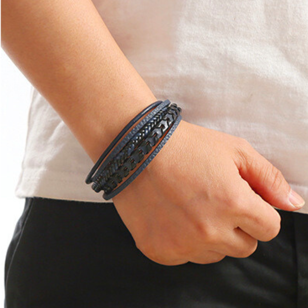 Ragnar Band - Leather Braided Viking Bracelet