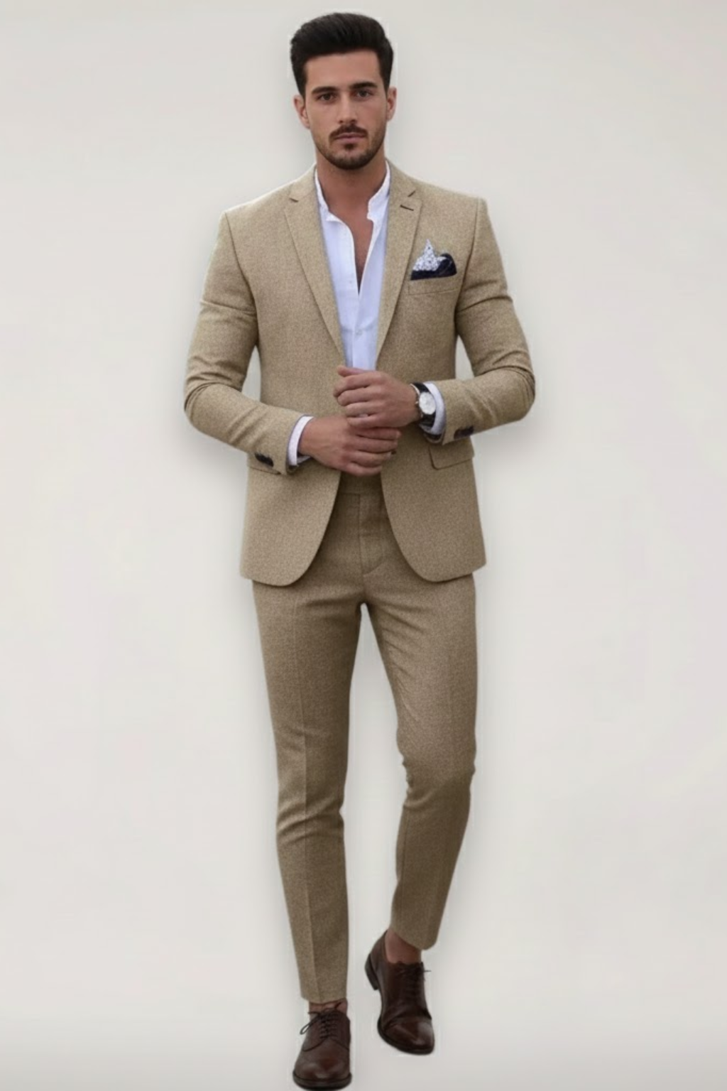 Men's Slim-fit Two-piece Suit - Tailored Wedding And Business Suit For Spring Events
