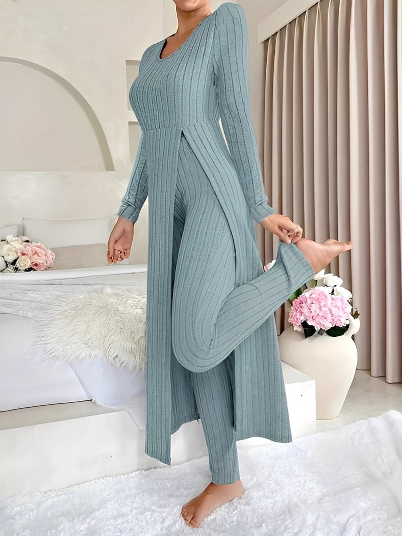Violetta – Elegant Soft Ribbed Co-ord for Women