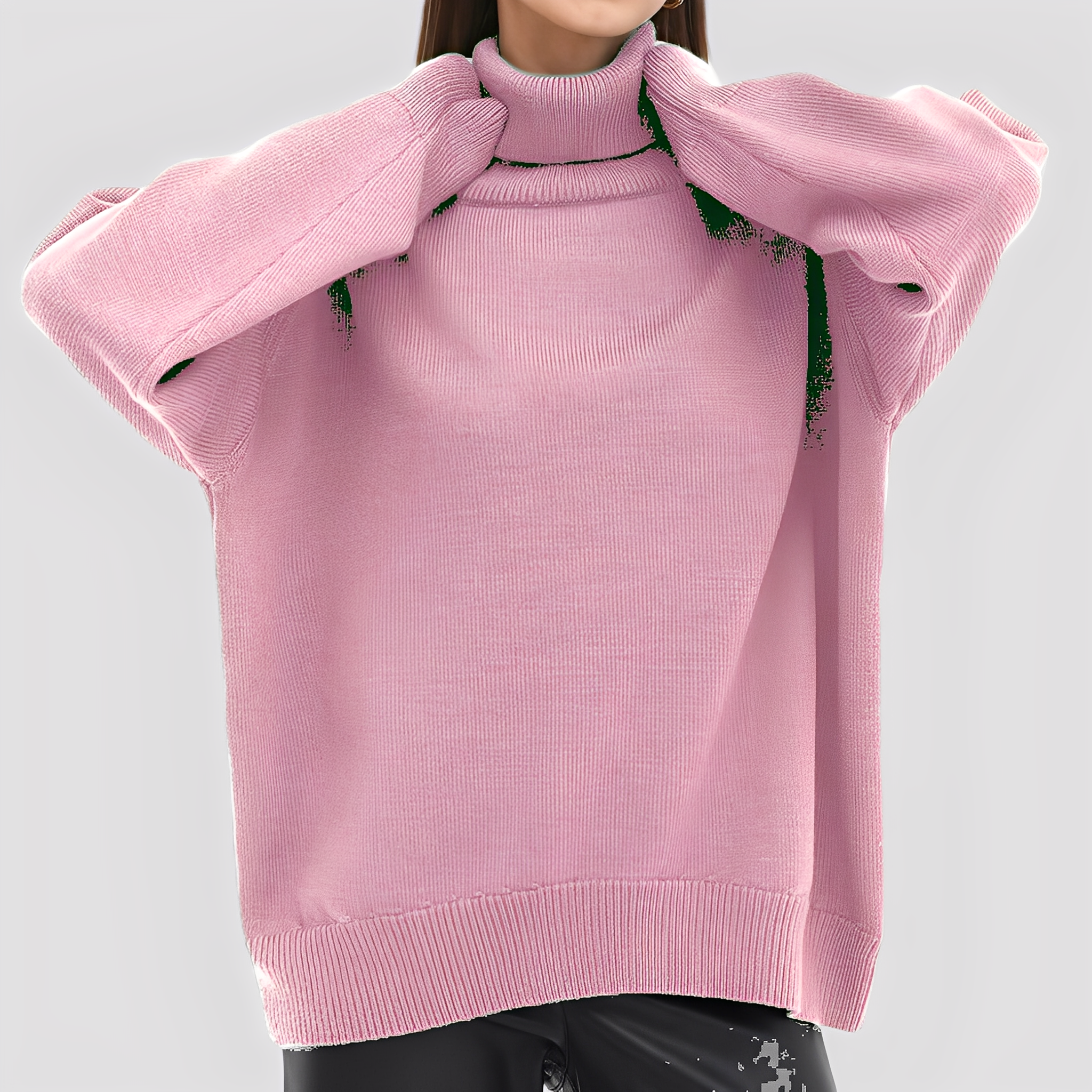 Luana – Oversized High-Neck Jumper with an Essential Look