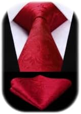 Men's Tie Set With A Paisley Jacquard Pattern – Elegant Formal Accessories For Weddings, Festive Events, And Special Occasions