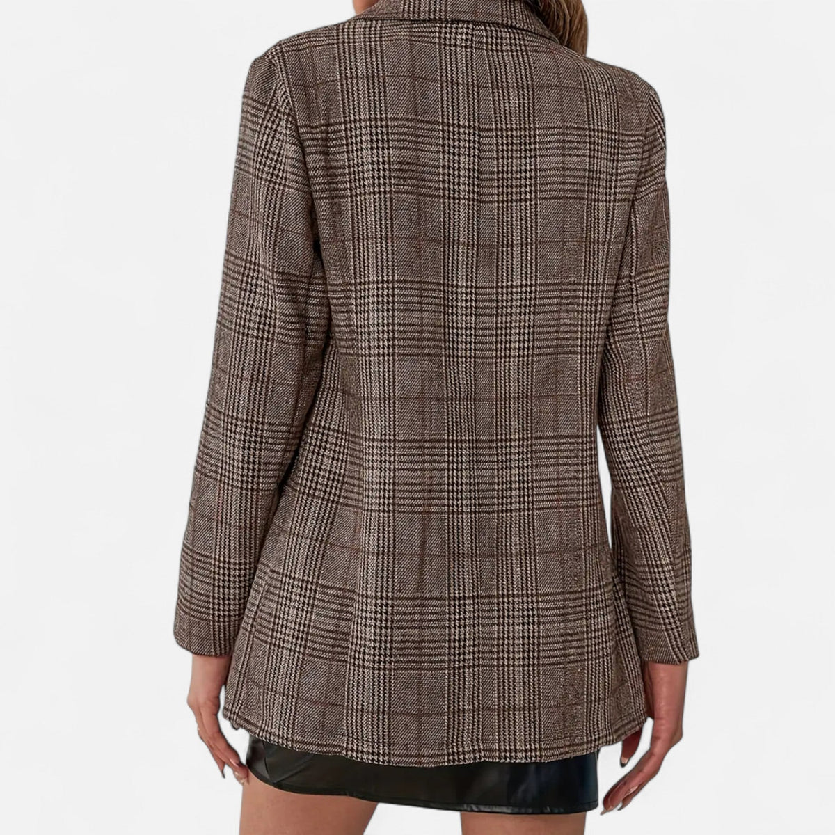 Women's Checkered Blazer With A Single-breasted Closure – A Classic, Heritage-inspired Jacket For The Office, Everyday Wear, And Smart-casual Style