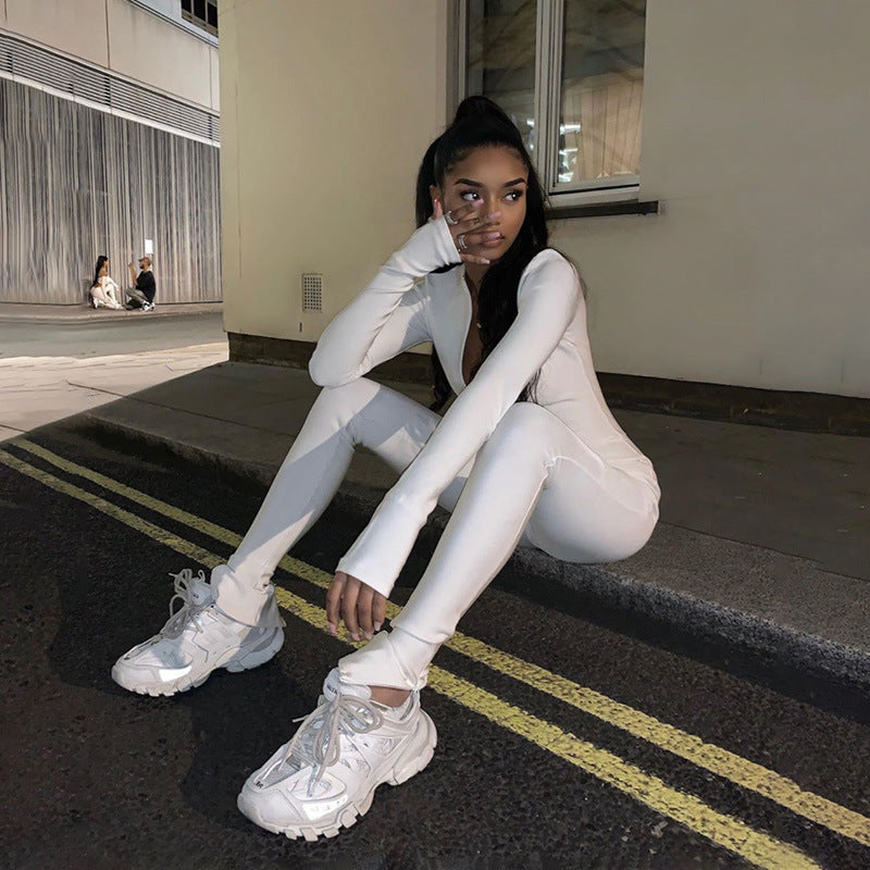 Marella - Women's High-Waisted Sports Tracksuit with Zip