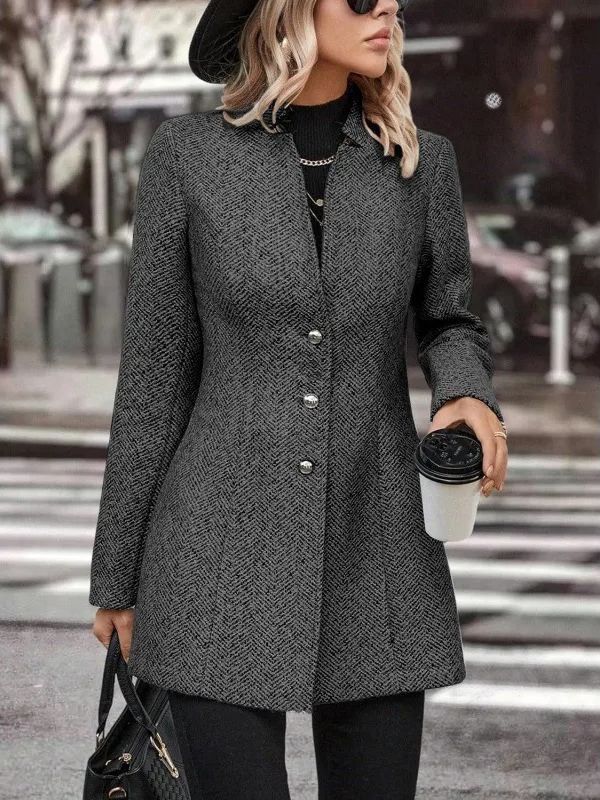 Marianna - Long Double-Breasted Women's Coat for Autumn