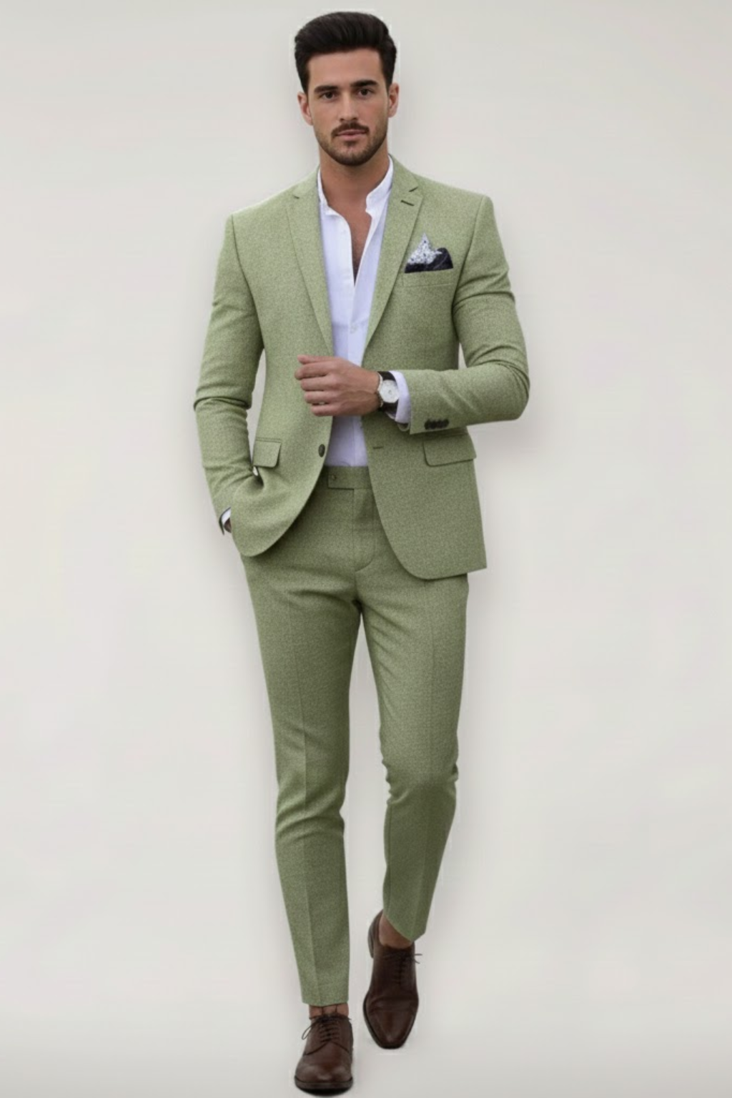 Men's Slim-fit Two-piece Suit - Tailored Wedding And Business Suit For Spring Events