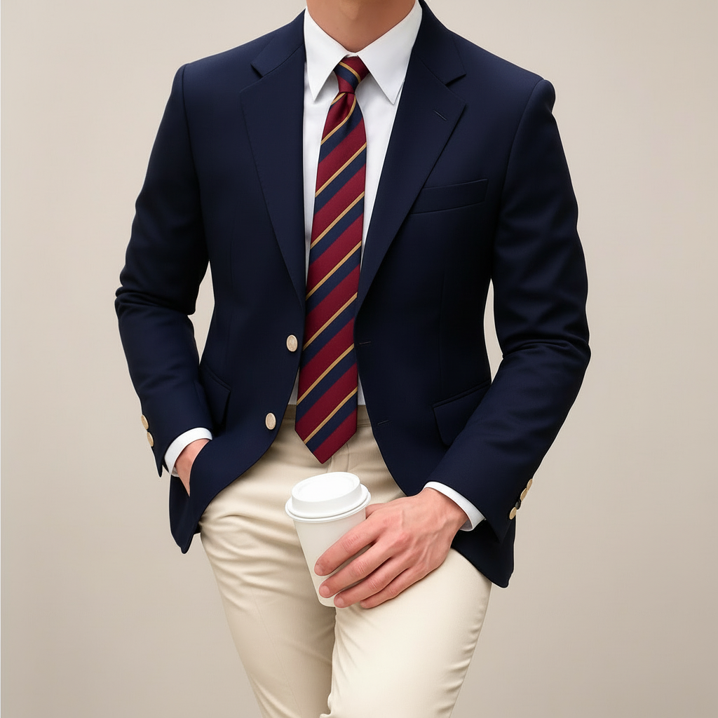 Men's Two-button Blazer - Tailored Lightweight Suit Jacket For Business And Smart Casual Wear