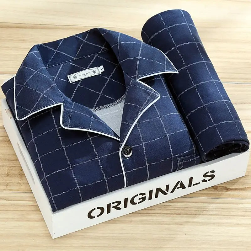Men's Pajama Set With A Print And Breathable Design – Comfortable Sleepwear With A Button Closure For Home, Relaxation, And As A Gift