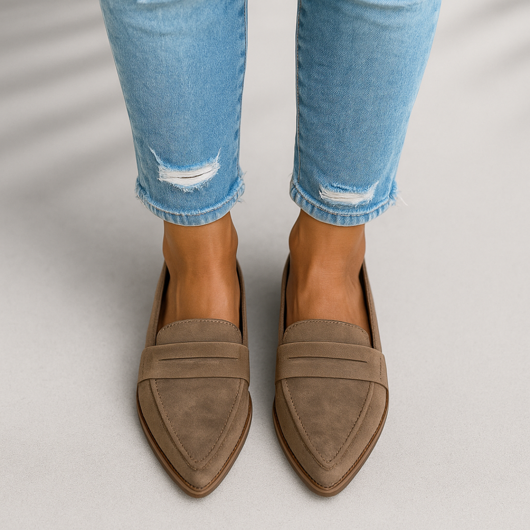 Livia | Women Minimalist Pointed Toe Slip On Loafers