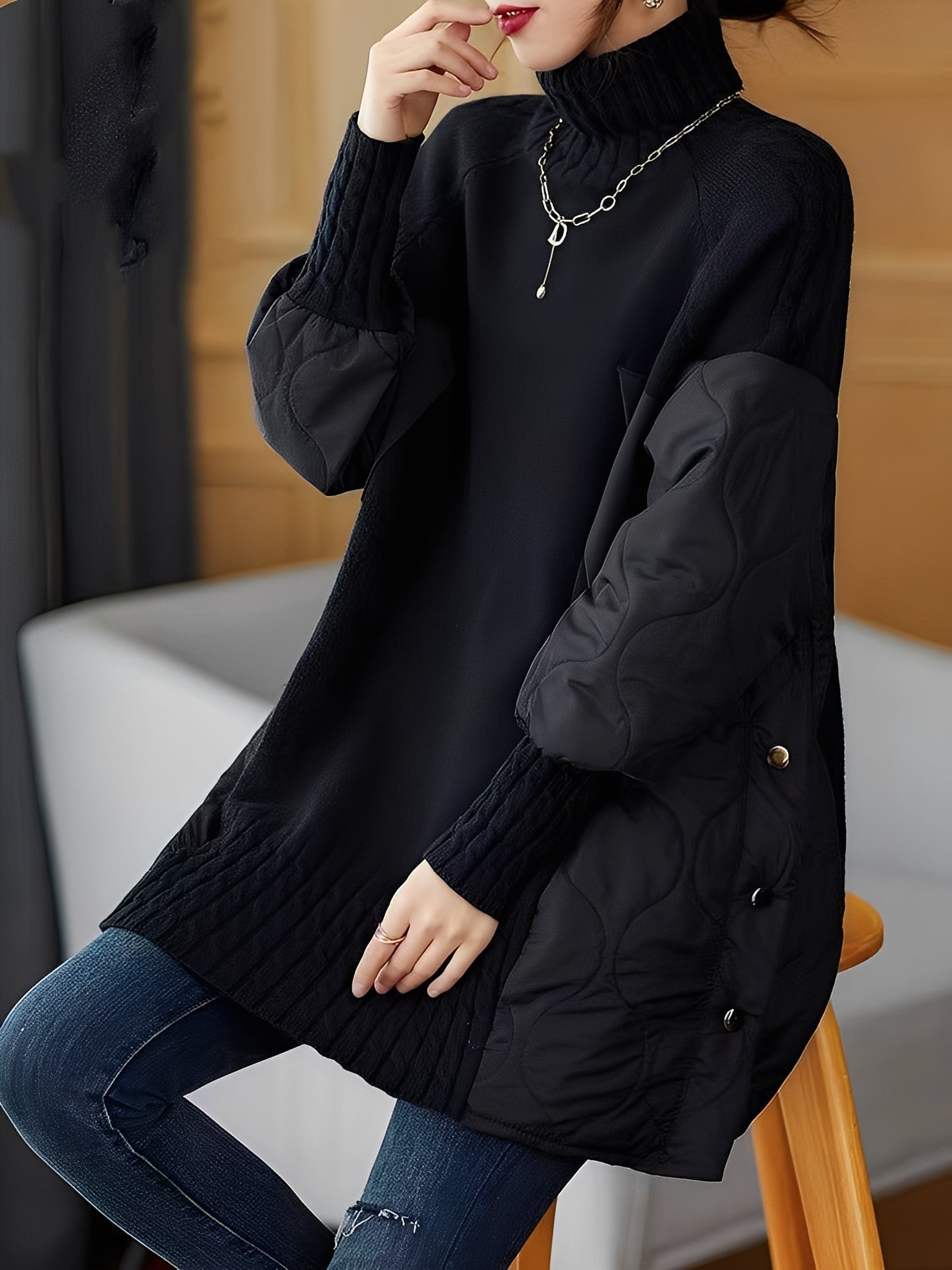 Patricia – Casual High Neck Jumper for Women