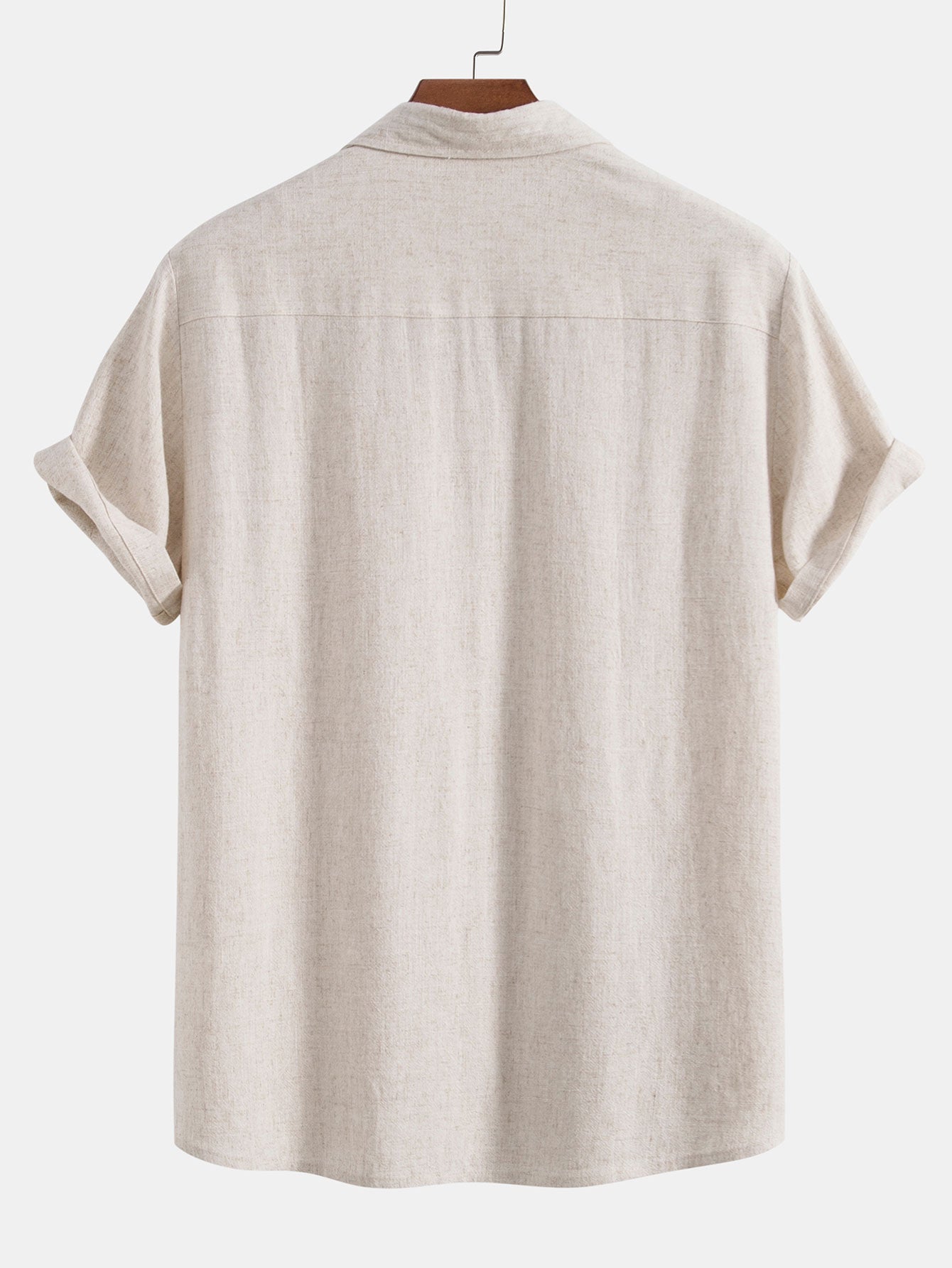 Evan | Shirt in linen and viscose blend with buttons and straight linen pants