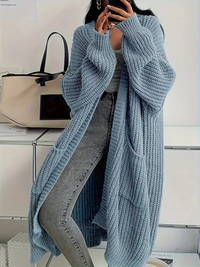 Damiana – Women's Long Winter Knitted Cardigan