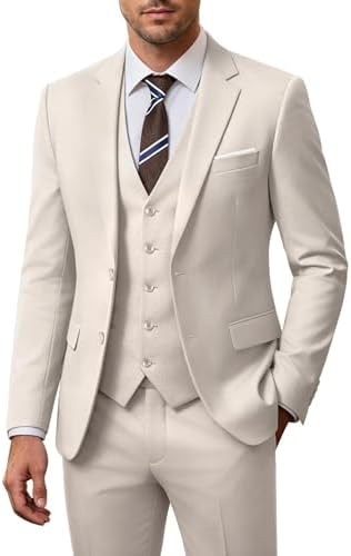 Men's 3-piece Wedding Suit With A Slim Fit And A 2-button Jacket – An Elegant Suit For Weddings, Parties, And Formal Occasions