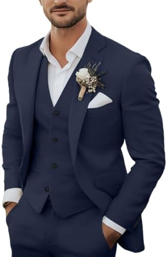 Men's Lightweight 3-piece Linen Suit – Tailored Summer Suit For Weddings, Parties, And Formal Occasions