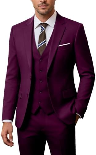 Men's 3-piece Wedding Suit With A Slim Fit And A 2-button Jacket – An Elegant Suit For Weddings, Parties, And Formal Occasions