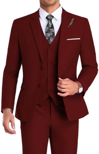 Men's Formal 3-piece Suit With An Elegant, Tailored Fit – A Stylish Suit Set For Weddings, Business, And Formal Occasions