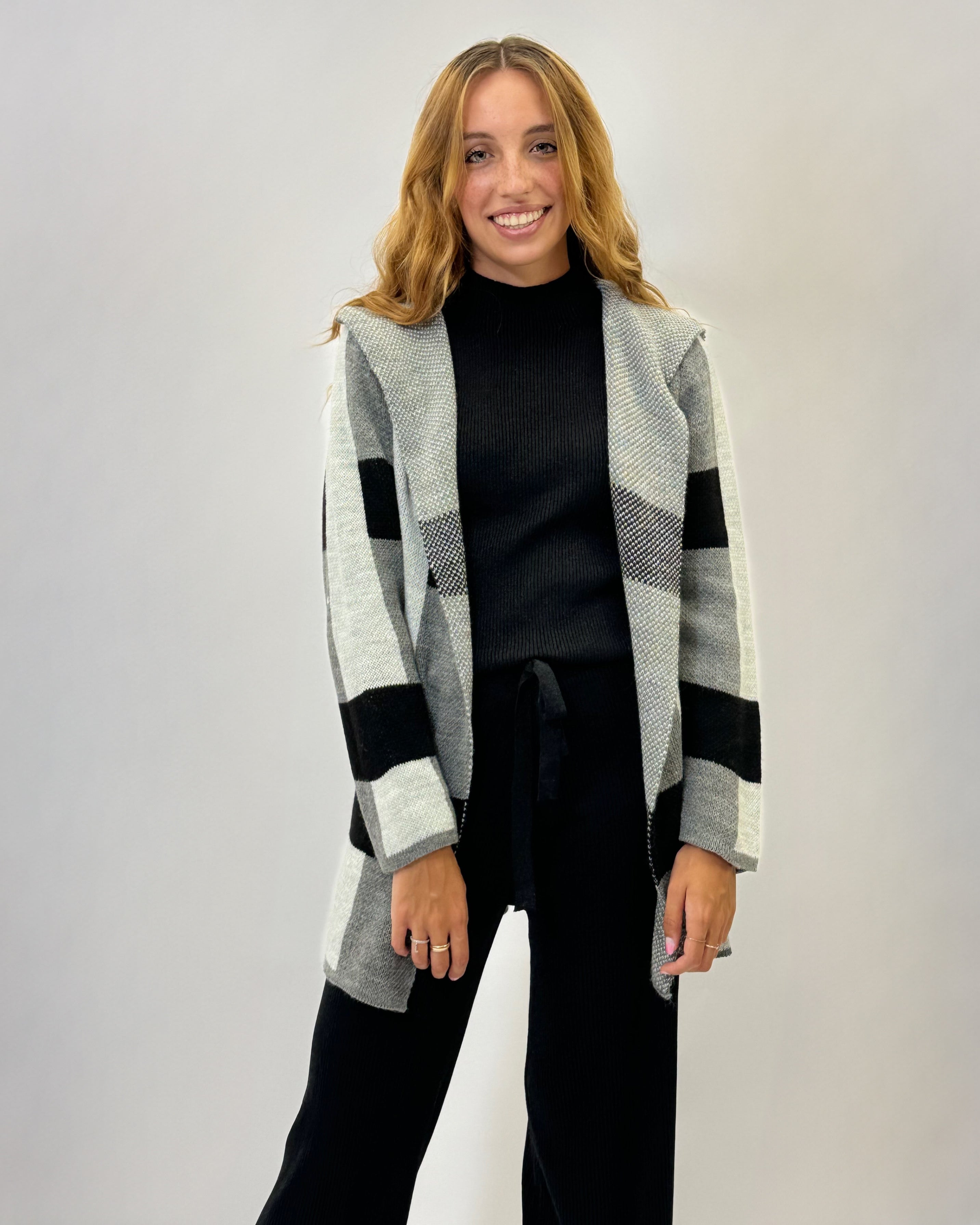 Jolanda - Women's Long Cardigan with Hood