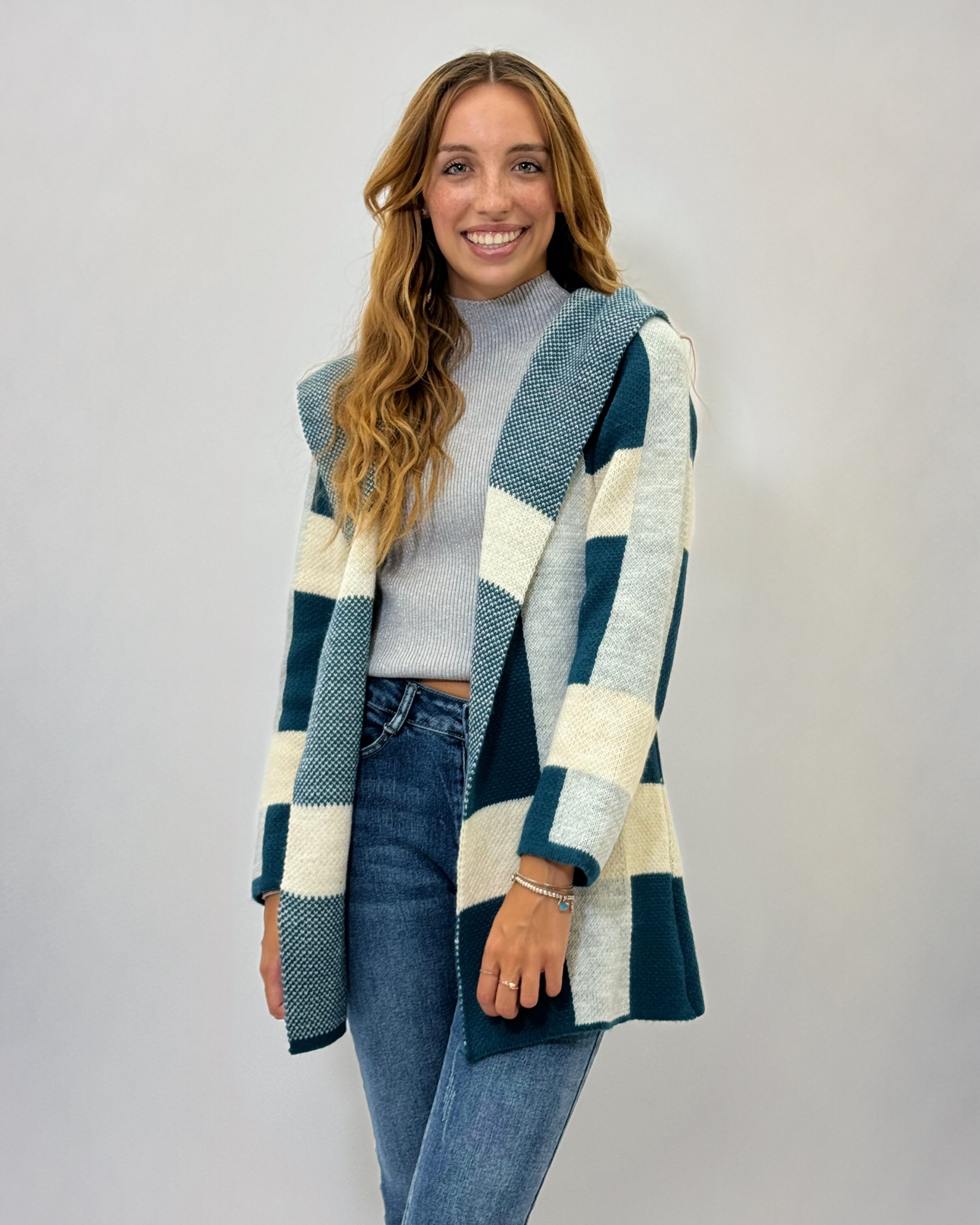 Jolanda - Women's Long Cardigan with Hood