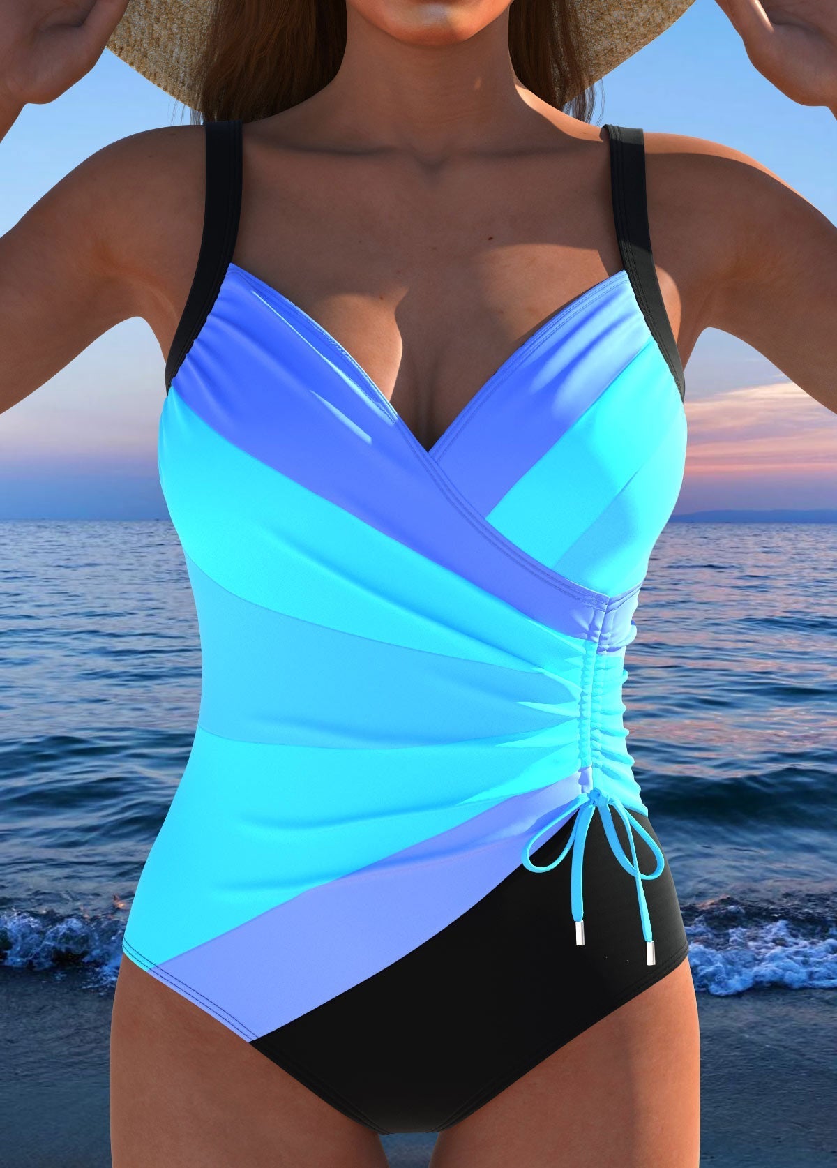 Annabelle | Luxe Surplice Swimsuit with Print