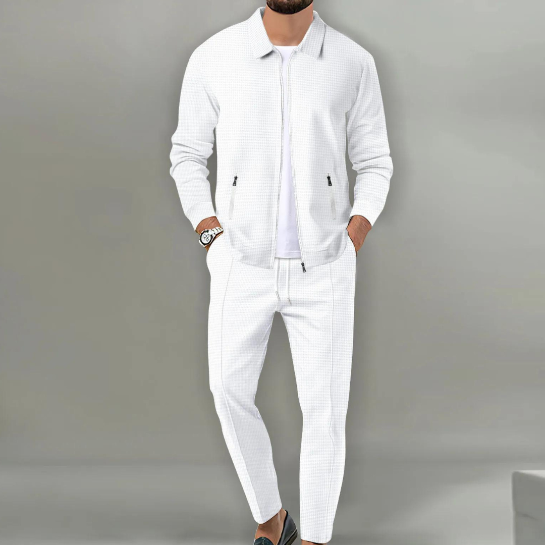 Men's Elegant Casual Suit With A Comfortable, Tailored Fit – A Versatile Suit Set For Work, Everyday Wear, And Smart Casual Style